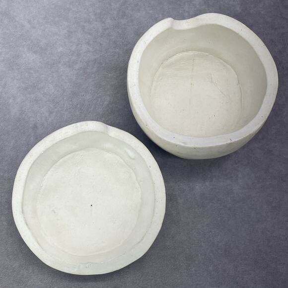 c.1995 Jude Holdsworth Rainbow Face Trinket Box 5.5" x 5" Art Pottery No Stamp - Picture 7 of 12